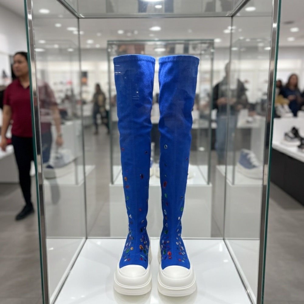 Cape Robbin Vibrant Blue Over the Knee Boots